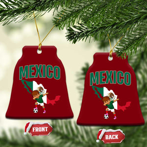 Mexico Soccer Boy Dabbing Boy Mexican Flag Map Ceramic Ornament TS14 Print Your Wear