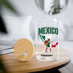 Mexico Soccer Boy Dabbing Boy Mexican Flag Map Glass Can TS14 Print Your Wear