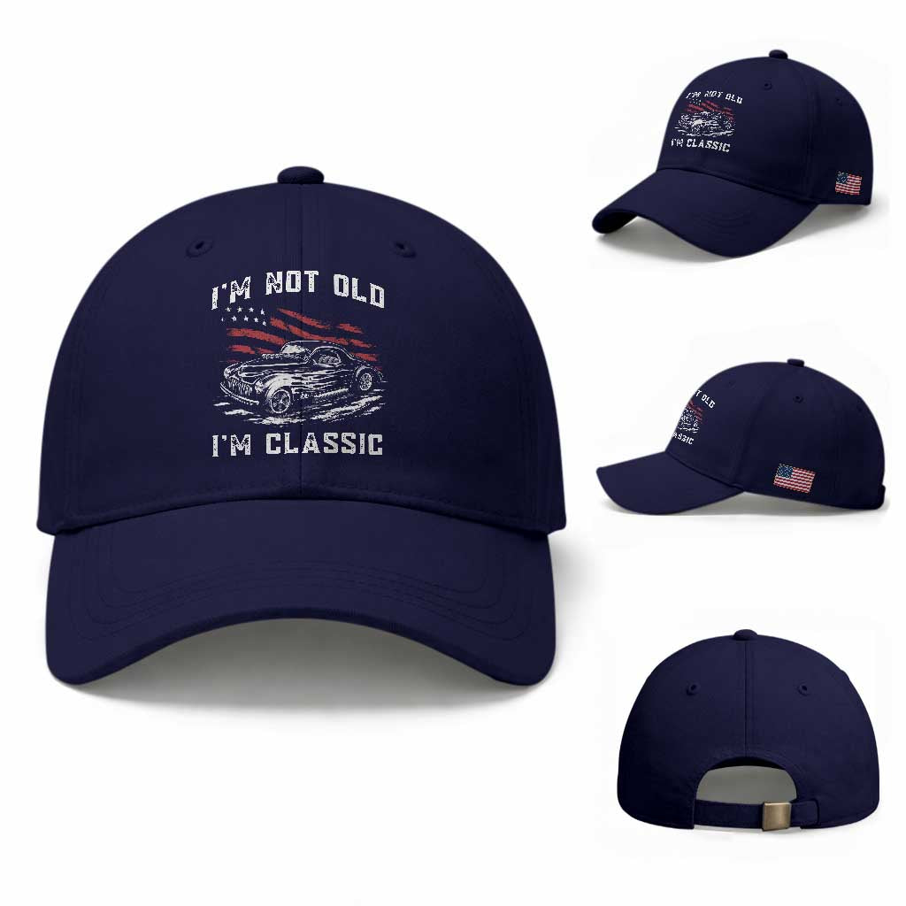 I'm Not Old I'm Classic Baseball Cap 1941 American Classic Hotrod TS14 Baseball Cap Universal Fit Dark Blue Print Your Wear