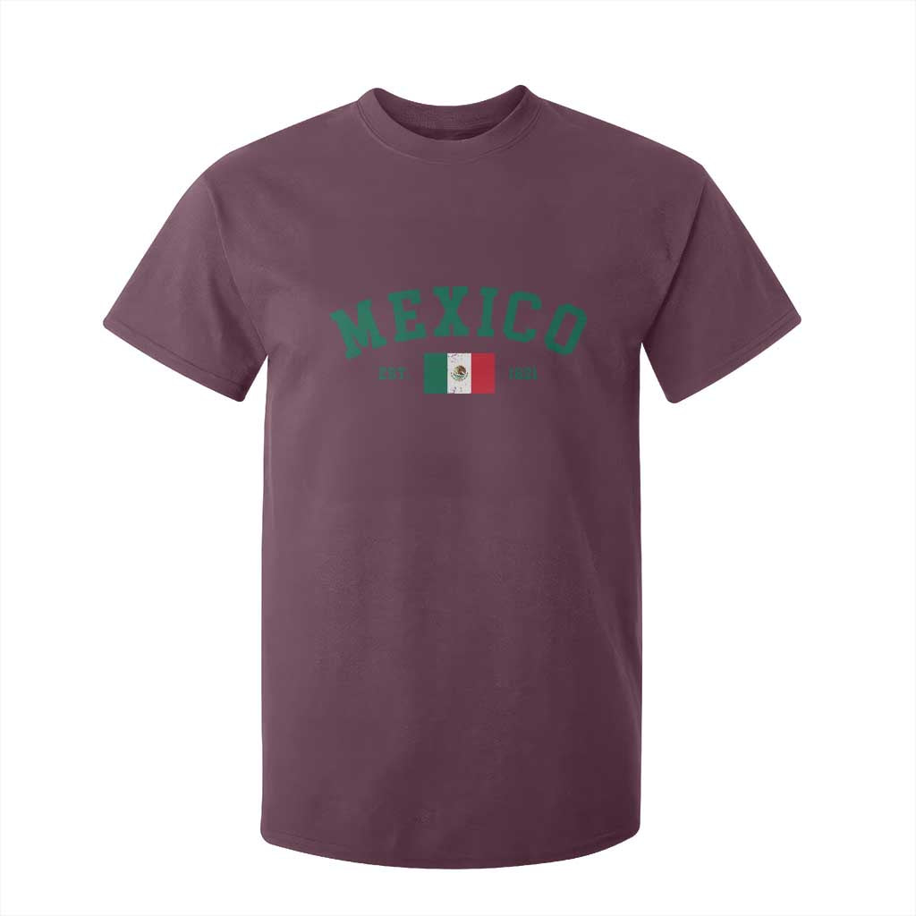 Mexico Mexican Flag Vintage Pride T Shirt For Kid TS14 Maroon Print Your Wear
