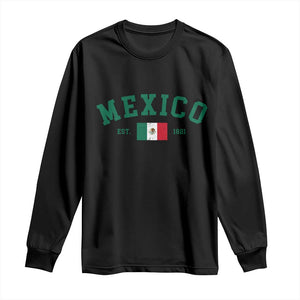 Mexico Mexican Flag Vintage Pride Long Sleeve Shirt TS14 Black Print Your Wear