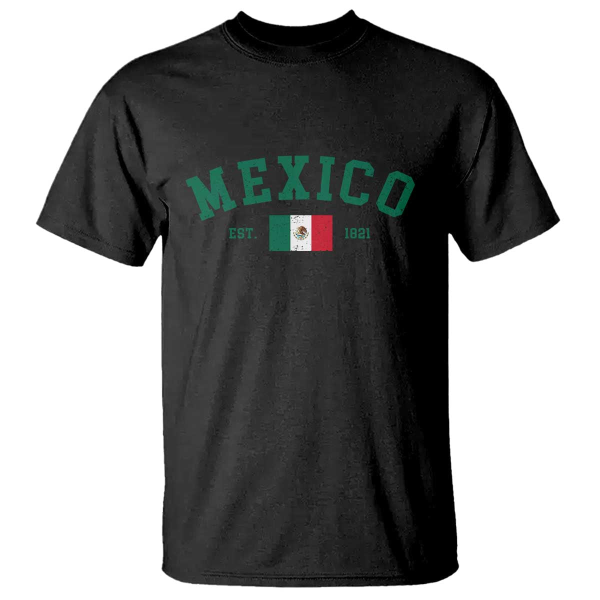 Mexico Mexican Flag Vintage Pride T Shirt TS14 Black Print Your Wear