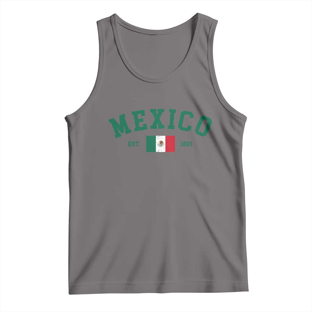 Mexico Mexican Flag Vintage Pride Tank Top TS14 Deep Heather Print Your Wear