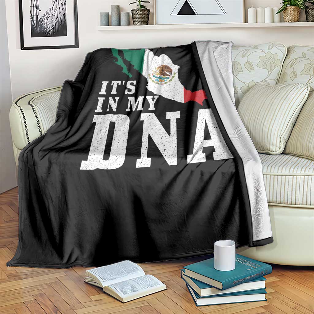 It's in My DNA Mexican Proud Hispanic Gift Mexico Flag Throw Blanket TS14 Print Your Wear