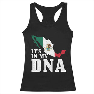 It's in My DNA Mexican Proud Hispanic Gift Mexico Flag Racerback Tank Top TS14 Black Print Your Wear