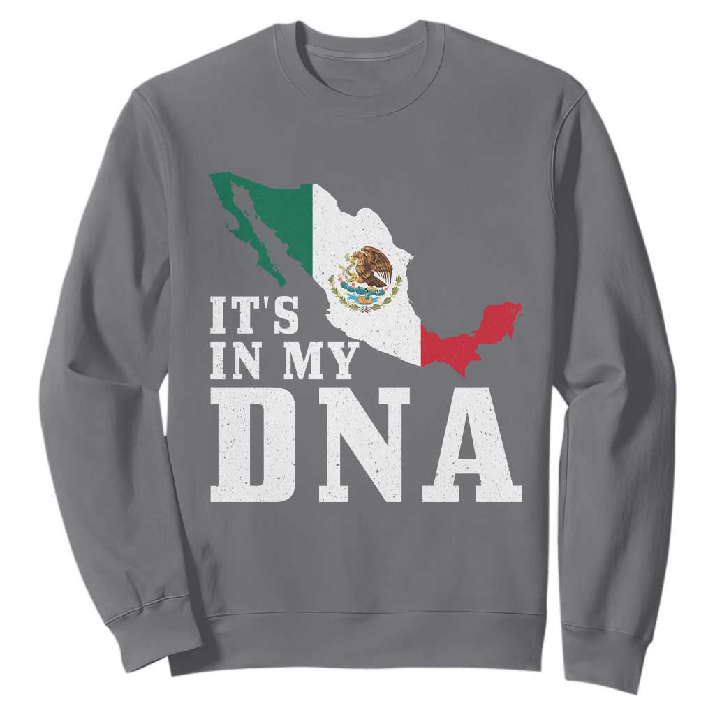 It's in My DNA Mexican Proud Hispanic Gift Mexico Flag Sweatshirt TS14 Charcoal Print Your Wear