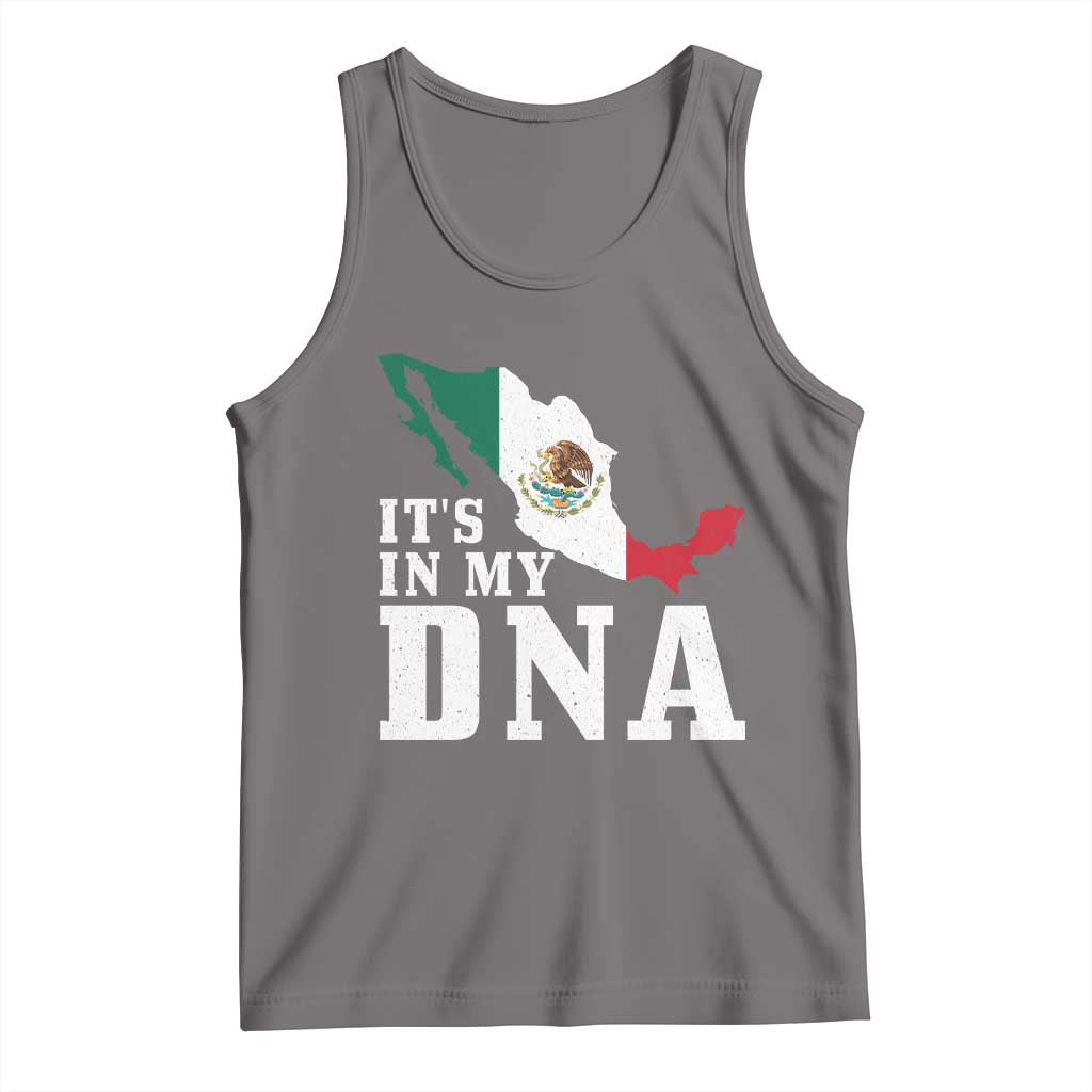 It's in My DNA Mexican Proud Hispanic Gift Mexico Flag Tank Top TS14 Deep Heather Print Your Wear