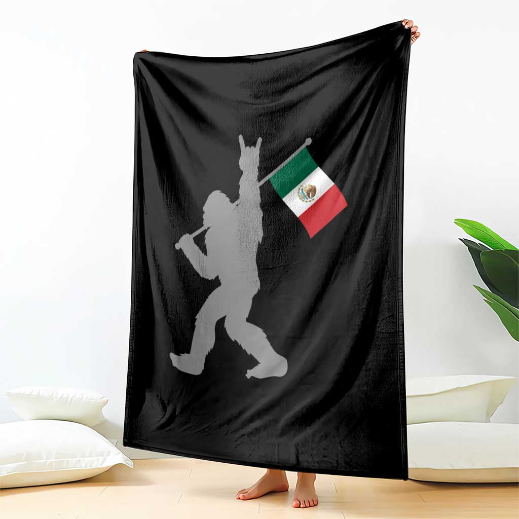 Bigfoot Rock On Hold Mexico Flag Sasquatch Believers Throw Blanket TS14 Print Your Wear