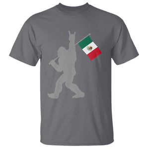 Bigfoot Rock On Hold Mexico Flag Sasquatch Believers T Shirt TS14 Charcoal Print Your Wear