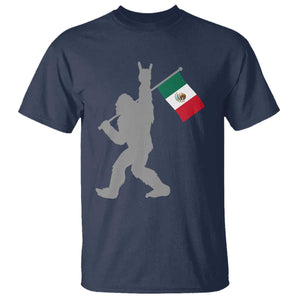 Bigfoot Rock On Hold Mexico Flag Sasquatch Believers T Shirt TS14 Navy Print Your Wear