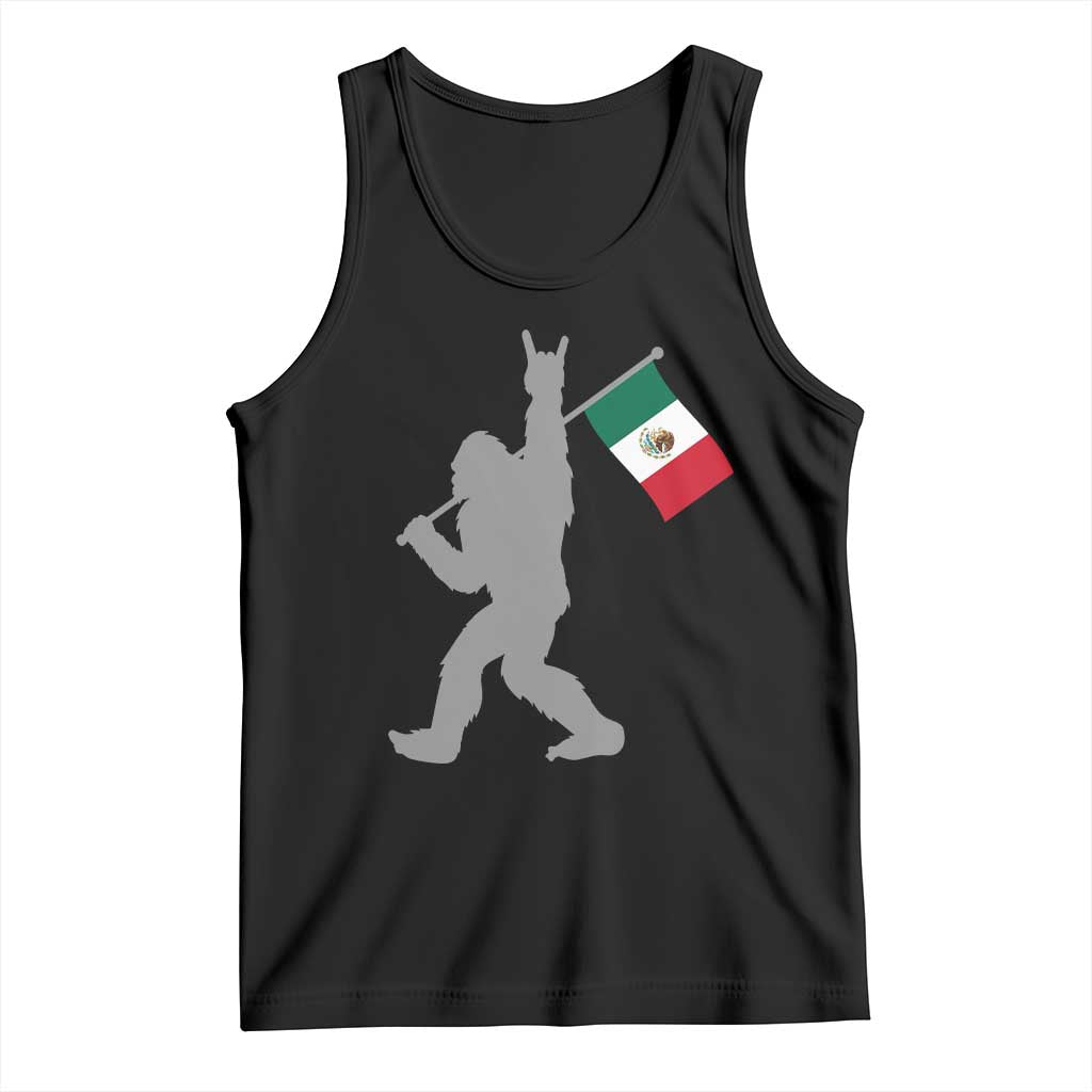 Bigfoot Rock On Hold Mexico Flag Sasquatch Believers Tank Top TS14 Black Print Your Wear