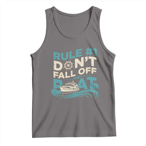 Funny Cruise Ship Tank Top Rule Number One Do Not Fall Off The Boat TS14 Deep Heather Print Your Wear