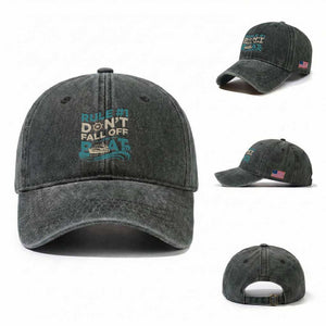 Funny Cruise Ship Washed Cotton Baseball Cap Rule Number One Do Not Fall Off The Boat TS14 Washed Cap Universal Fit Dark Green Print Your Wear