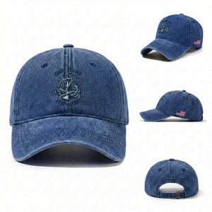 Funny Sailing Cruising Washed Cotton Baseball Cap Drop It Like Its Yacht TS14 Washed Cap Universal Fit Royal Blue Print Your Wear