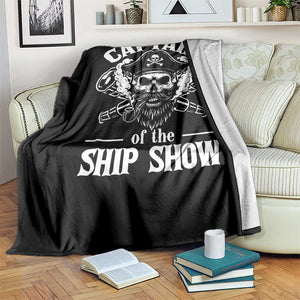 Funny Boat Captain Pun Throw Blanket Captain Of The Ship Show TS14 Print Your Wear