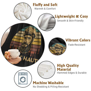 Funny Sailing Boating Throw Blanket Feelin Nauti TS14 Print Your Wear