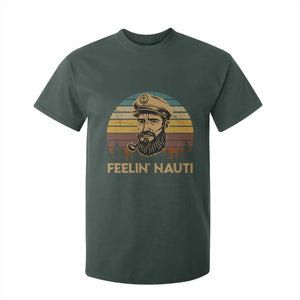 Funny Sailing Boating T Shirt For Kid Feelin Nauti TS14 Dark Forest Green Print Your Wear