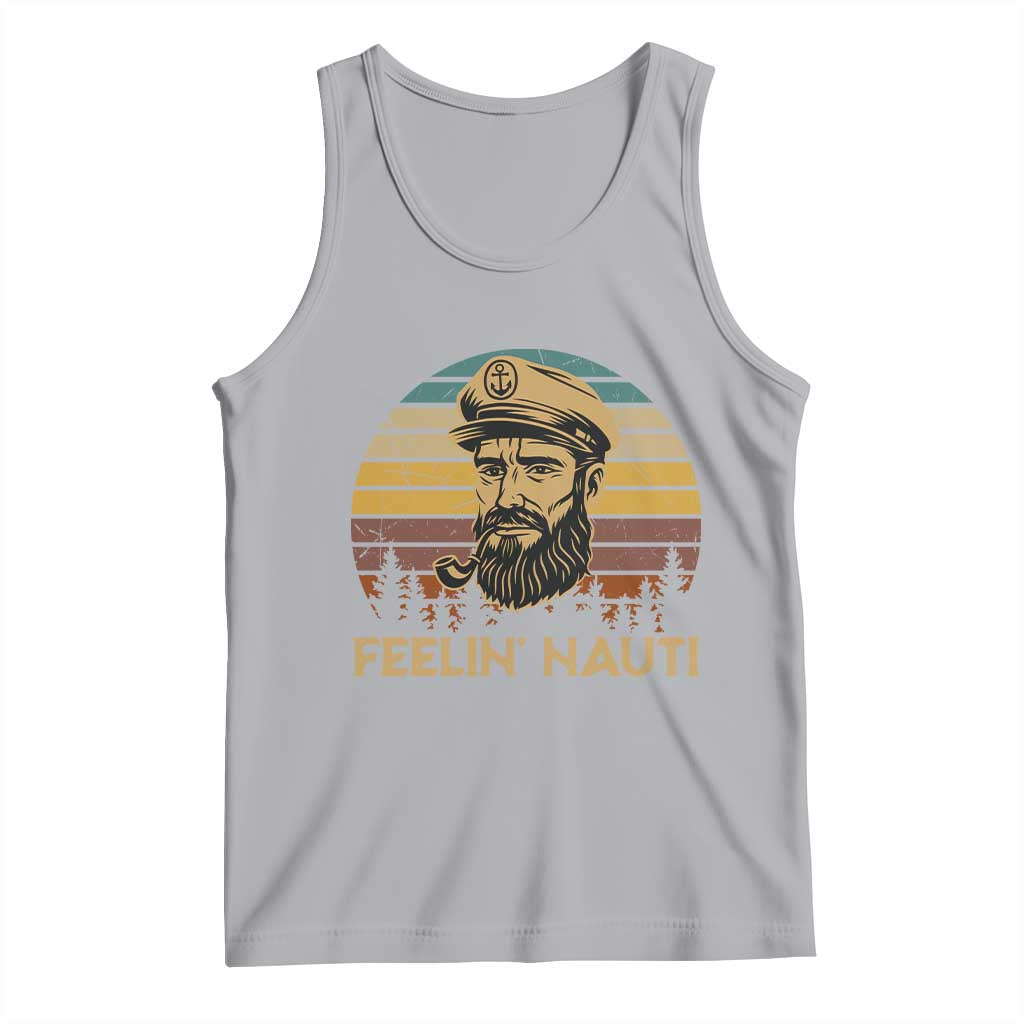 Funny Sailing Boating Tank Top Feelin Nauti TS14 Athletic Heather Print Your Wear