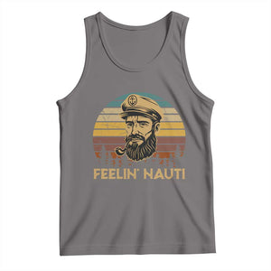 Funny Sailing Boating Tank Top Feelin Nauti TS14 Deep Heather Print Your Wear