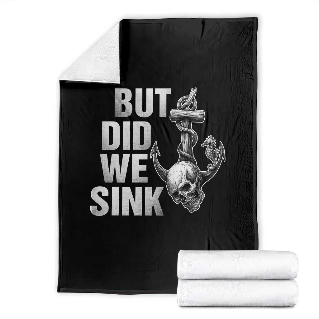 Funny Boating Throw Blanket But Did We Sink TS14 Black Print Your Wear
