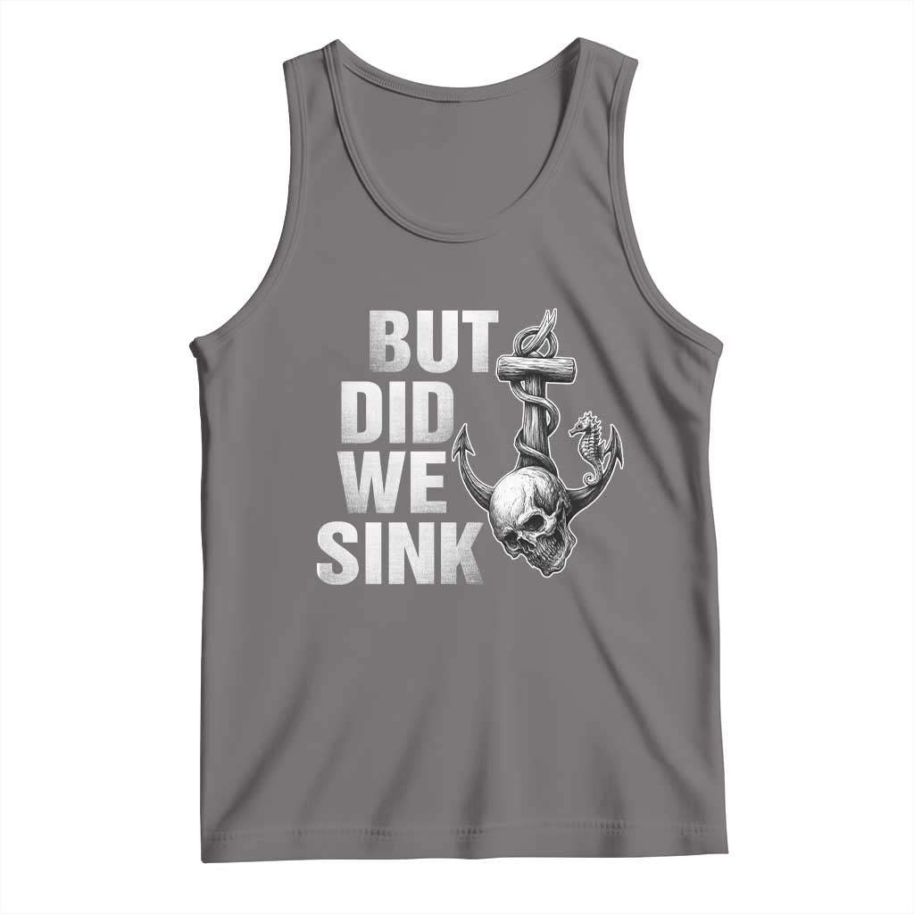 Funny Boating Tank Top But Did We Sink TS14 Deep Heather Print Your Wear