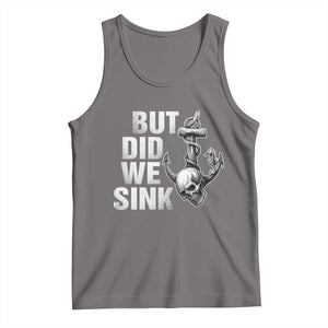 Funny Boating Tank Top But Did We Sink TS14 Deep Heather Print Your Wear