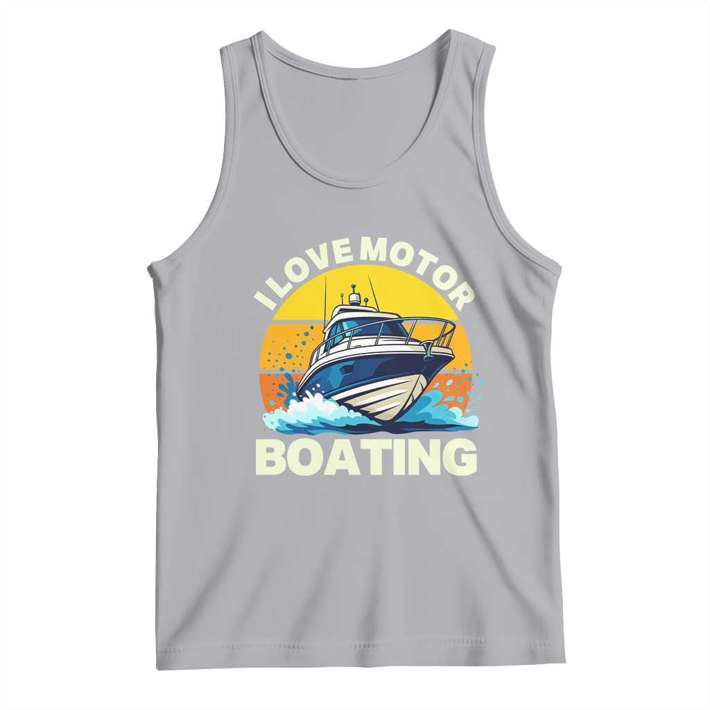 Funny Boater Tank Top I Love Motorboating TS14 Athletic Heather Print Your Wear