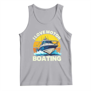 Funny Boater Tank Top I Love Motorboating TS14 Athletic Heather Print Your Wear