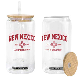 Vintage New Mexico Flag Zia Sun Souvenir Glass Can TS14 Print Your Wear