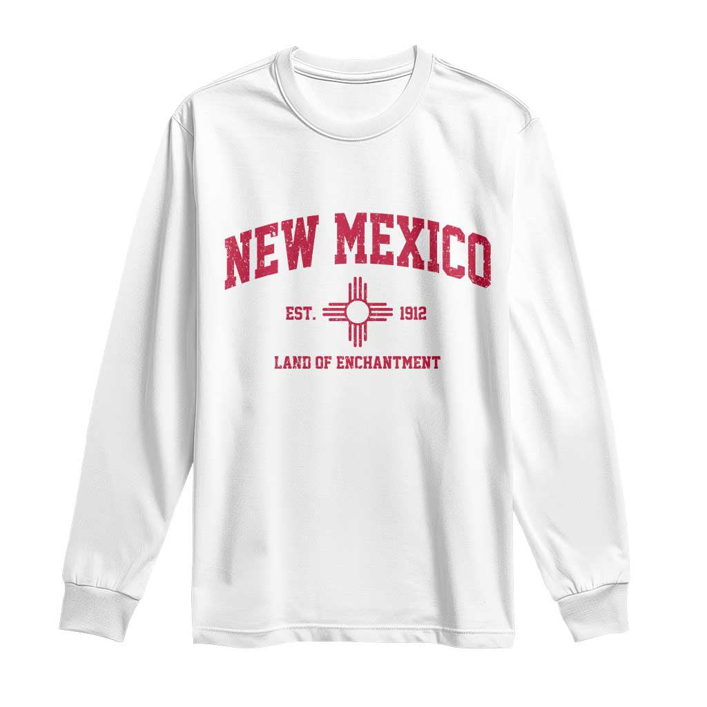 Vintage New Mexico Flag Zia Sun Souvenir Long Sleeve Shirt TS14 White Print Your Wear