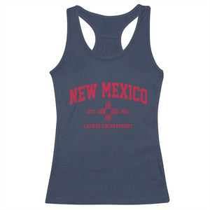 Vintage New Mexico Flag Zia Sun Souvenir Racerback Tank Top TS14 Navy Print Your Wear