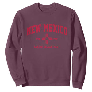 Vintage New Mexico Flag Zia Sun Souvenir Sweatshirt TS14 Maroon Print Your Wear