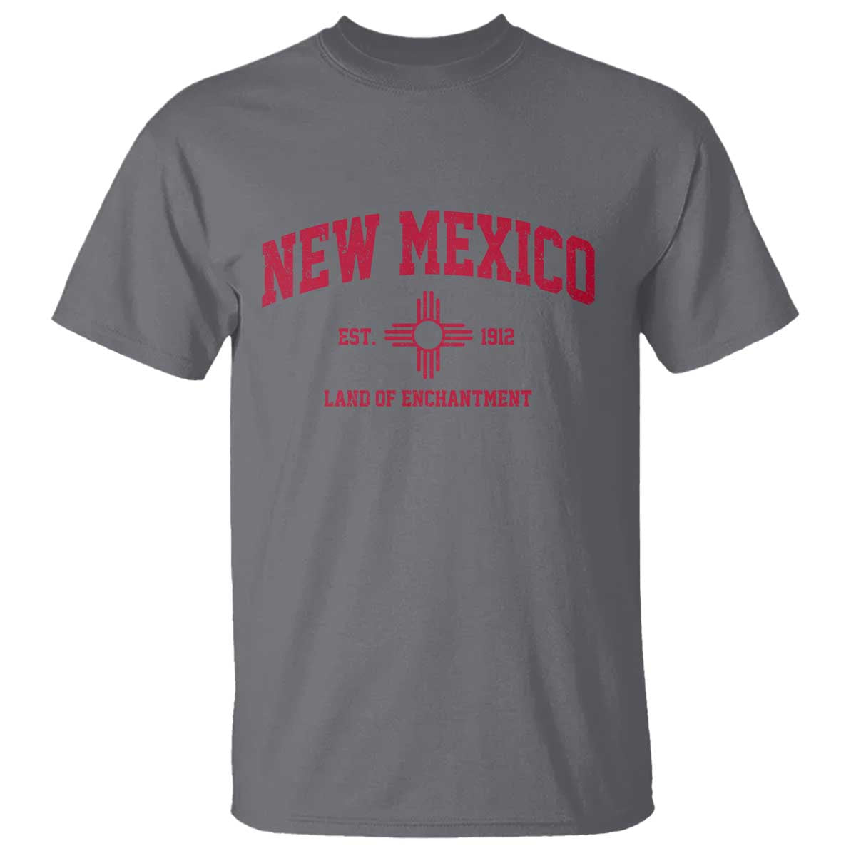 Vintage New Mexico Flag Zia Sun Souvenir T Shirt TS14 Charcoal Print Your Wear