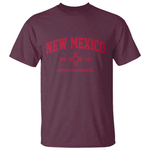 Vintage New Mexico Flag Zia Sun Souvenir T Shirt TS14 Maroon Print Your Wear