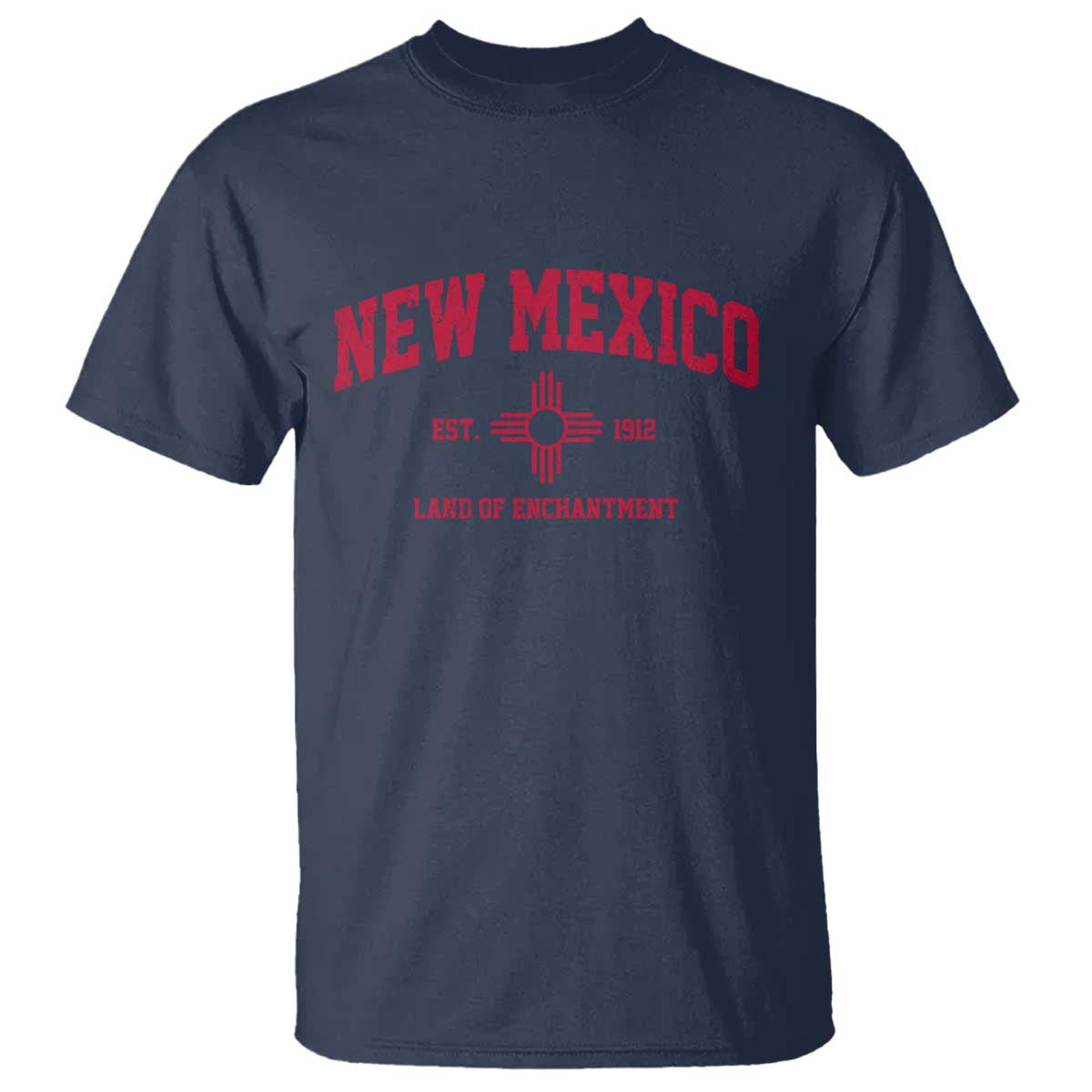 Vintage New Mexico Flag Zia Sun Souvenir T Shirt TS14 Navy Print Your Wear