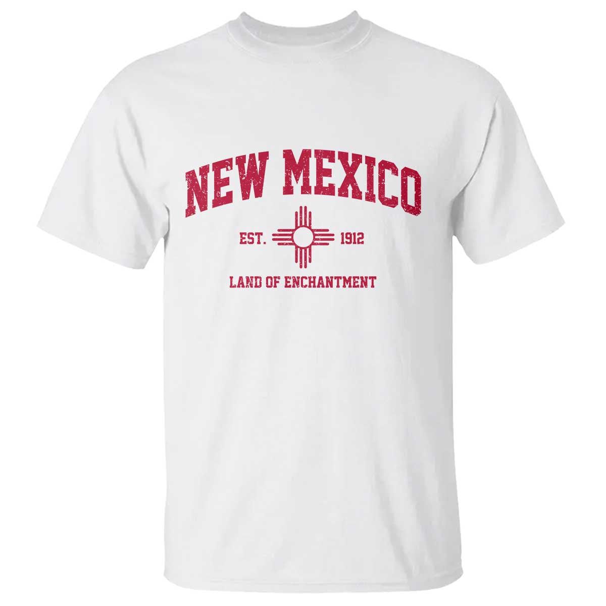 Vintage New Mexico Flag Zia Sun Souvenir T Shirt TS14 White Print Your Wear