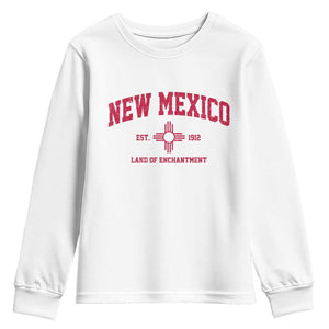 Vintage New Mexico Flag Zia Sun Souvenir Youth Sweatshirt TS14 White Print Your Wear