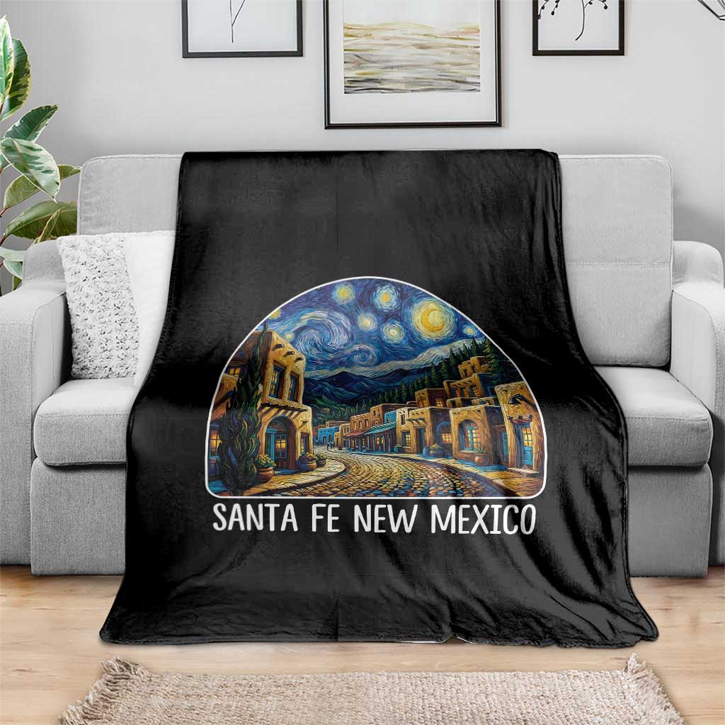 Santa Fe New Mexico Starry Night Style Throw Blanket TS14 Print Your Wear