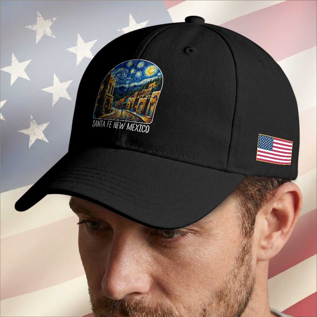 Santa Fe New Mexico Starry Night Style Baseball Cap TS14 Print Your Wear