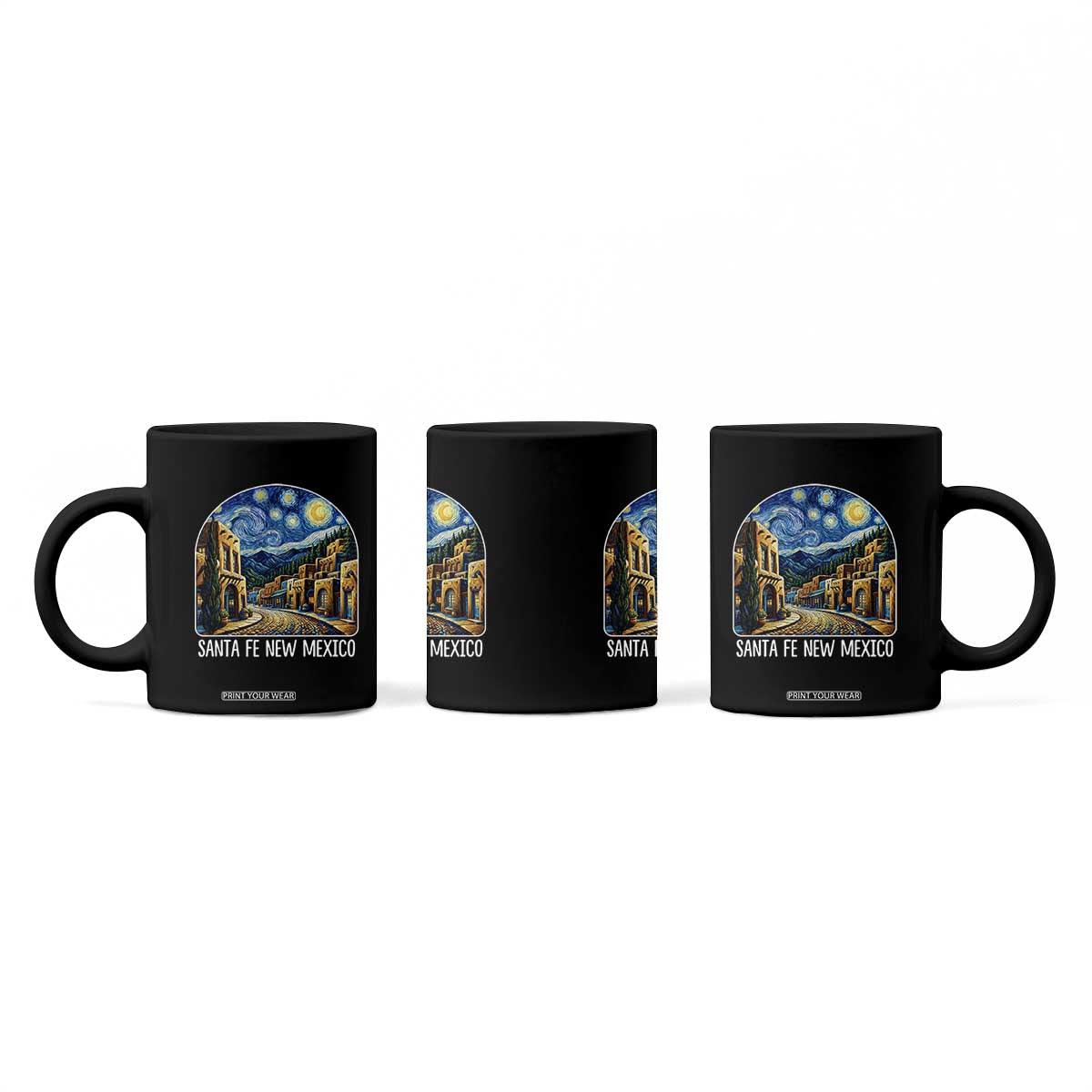 Santa Fe New Mexico Starry Night Style Coffee Mug TS14 Print Your Wear