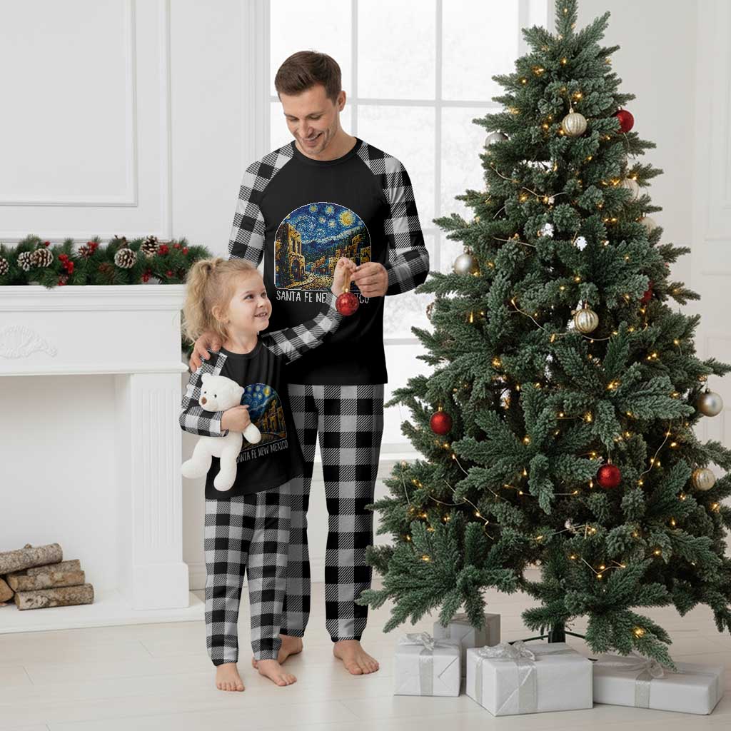 Santa Fe New Mexico Starry Night Style Plaid Pajama Set TS14 White Plaid Print Your Wear