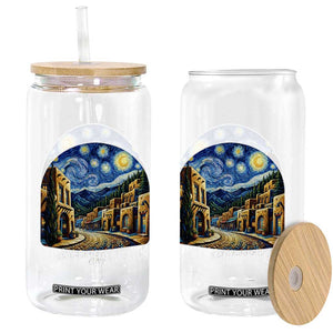 Santa Fe New Mexico Starry Night Style Glass Can TS14 Print Your Wear