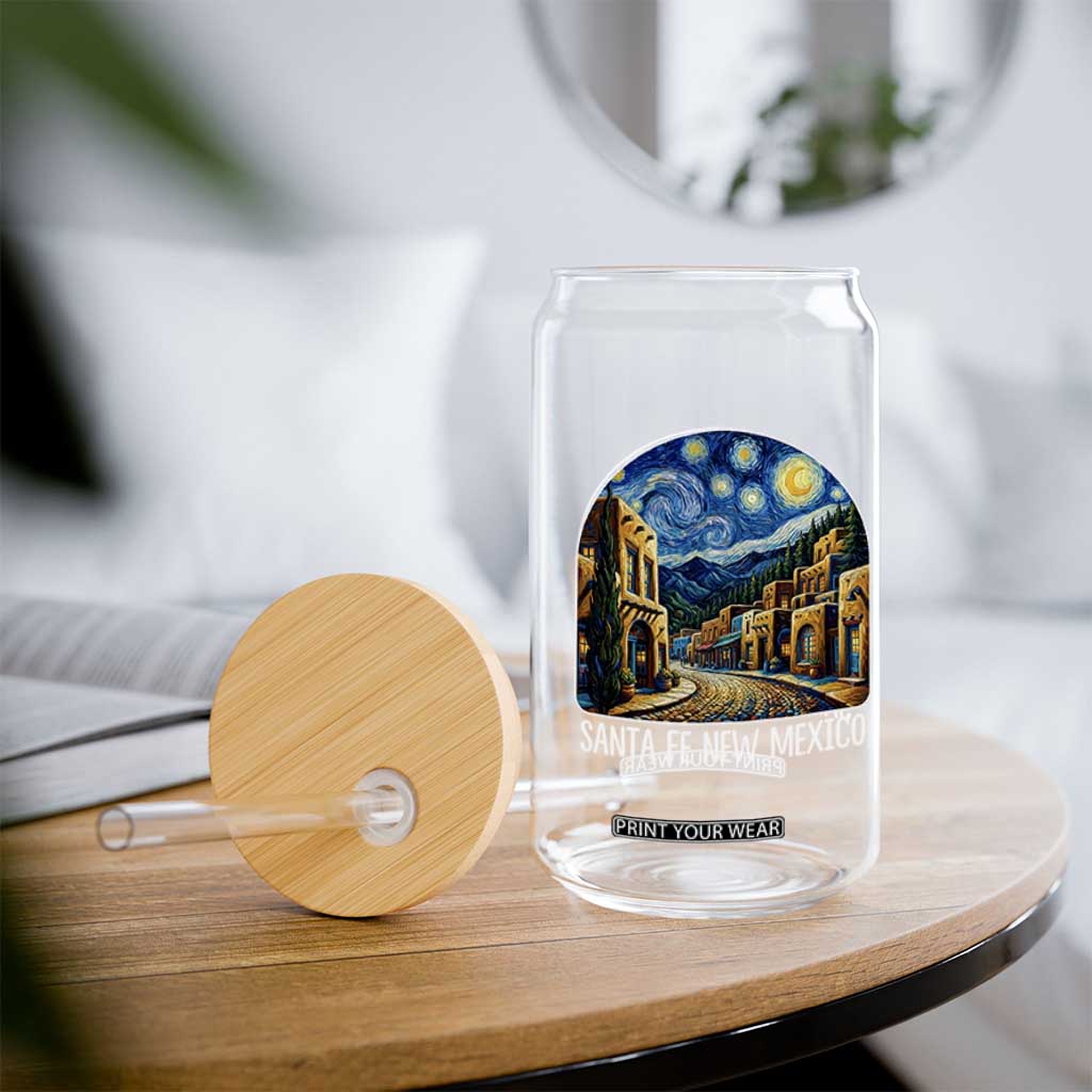 Santa Fe New Mexico Starry Night Style Glass Can TS14 Print Your Wear