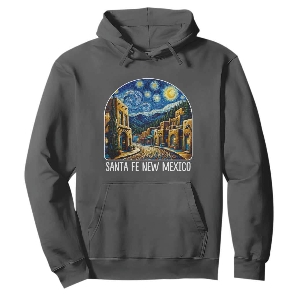 Santa Fe New Mexico Starry Night Style Hoodie TS14 Dark Heather Print Your Wear
