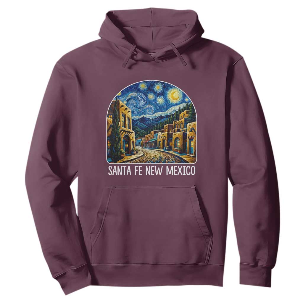 Santa Fe New Mexico Starry Night Style Hoodie TS14 Maroon Print Your Wear