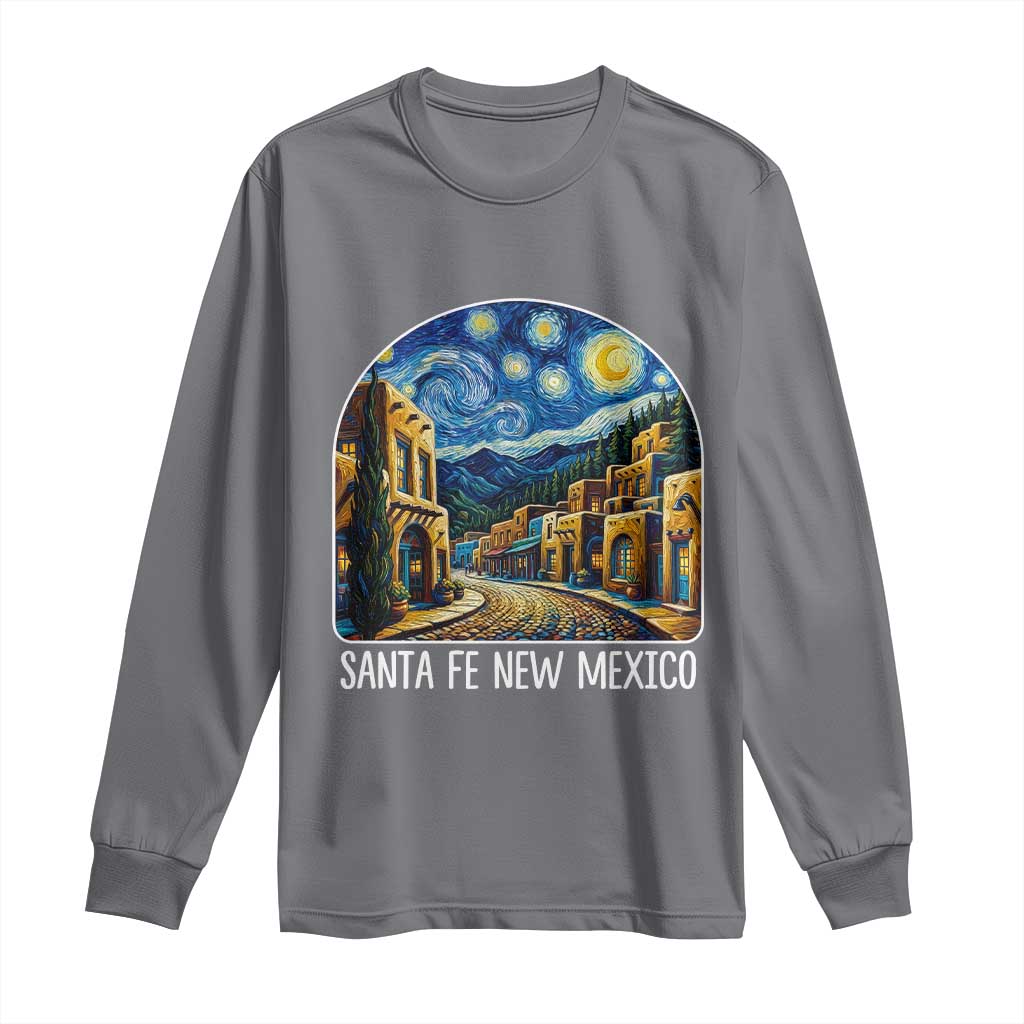 Santa Fe New Mexico Starry Night Style Long Sleeve Shirt TS14 Charcoal Print Your Wear