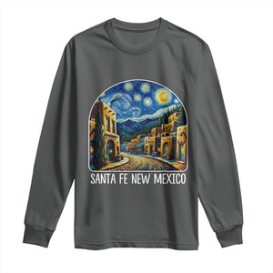 Santa Fe New Mexico Starry Night Style Long Sleeve Shirt TS14 Dark Heather Print Your Wear