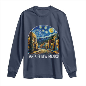 Santa Fe New Mexico Starry Night Style Long Sleeve Shirt TS14 Navy Print Your Wear