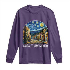 Santa Fe New Mexico Starry Night Style Long Sleeve Shirt TS14 Purple Print Your Wear