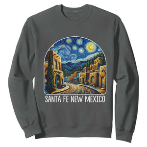 Santa Fe New Mexico Starry Night Style Sweatshirt TS14 Dark Heather Print Your Wear